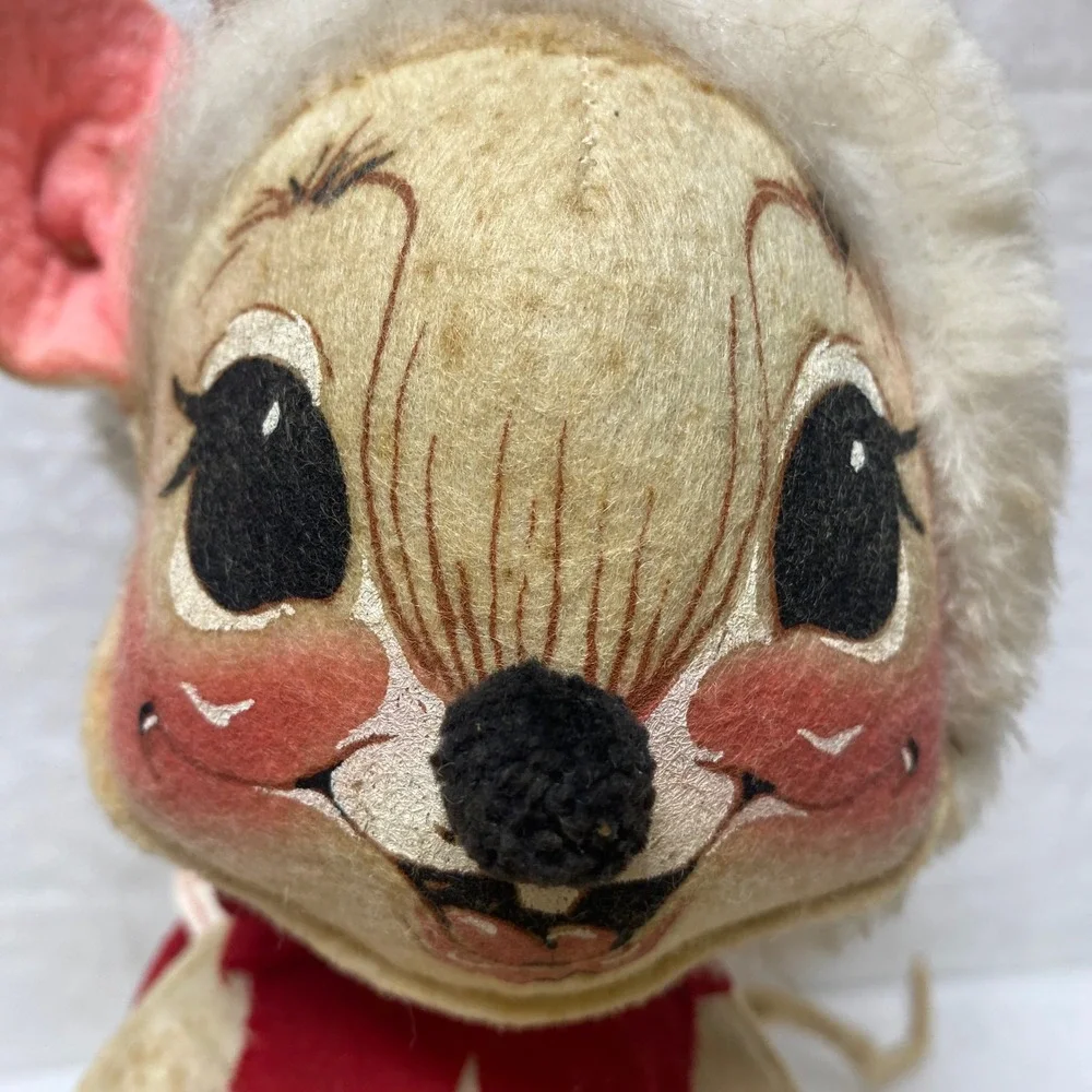Annalee Handmade Felted Wool Bunny Rabbit Folk Art Christmas *Read AS IS‎